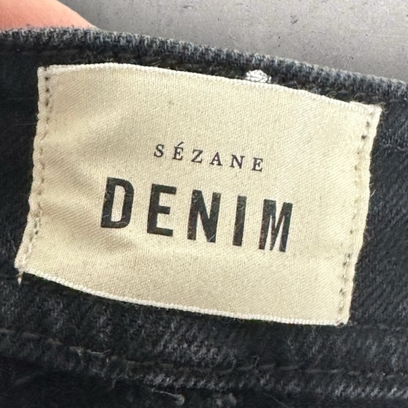 Sezane Jeans Womens Size 28 Wide Leg French Denim Minimalist Stretch Le Crop 38 - Picture 4 of 16